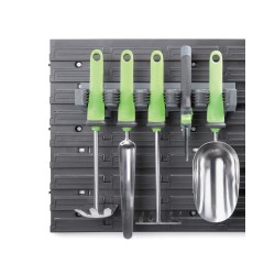 Supporti Ganci per Attrezzi da Giardino | 9,8x31x7 cm | Grigio | in Plastica